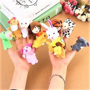 Buy Kuhu Creations Animal Finger Puppets Pack Of 12 - Multi Color online