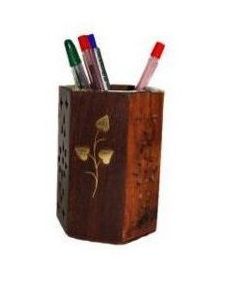 Buy Omlite Wooden Pen Stand - ( Code - 46 ) online