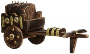 Buy Omlite Wooden Coaster Bullock Cart - ( Code - 2003 ) online