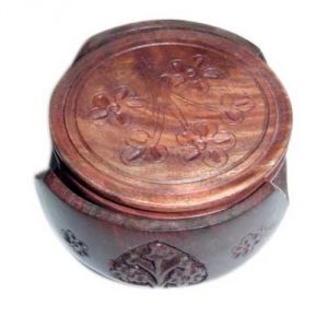 Buy Omlite Wooden Carved Coaster - ( Code - 29 ) online