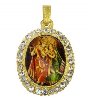 Buy Gold Plated Raddha Krishna Pendant online