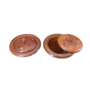 Buy Omlite Wooden Bowls With Lid - ( Code - 12 ) online