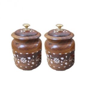 Buy Omlite Designer Wooden Bowl - ( Code - 17 ) online