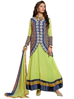 Buy Shree Vardhman Liril Faux Georgette Unstitched Salwar Suit Dress Material online