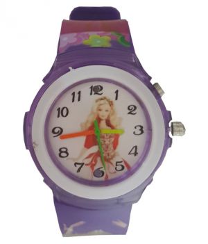 Buy Barbie Analog Purple Colour Fancy Kids Girls Watch online