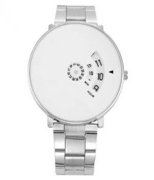 Buy Fap Analog Silver Colour White Dial Mens Watch online