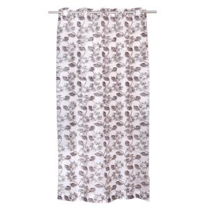 BE Semi Sheer Jacquard Floral Design Door Curtain