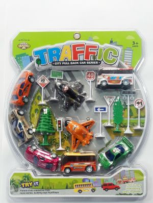 Buy Traffic City Pull Back Car Series 16 PCs Of Toys (code Trf0015) online
