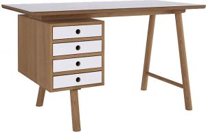 Buy Afydecor Modern 4 Door Writing Desk With Round Legs Online