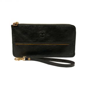 Buy Jl Collections Black Wristlet Clutch For Women Genuine Leather ( Jl_ww_3493_bk ) online