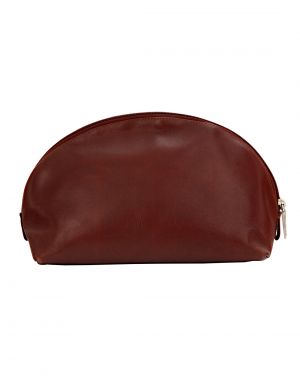 Buy Jl Collections Women's Leather Brown Toiletry Pouch online