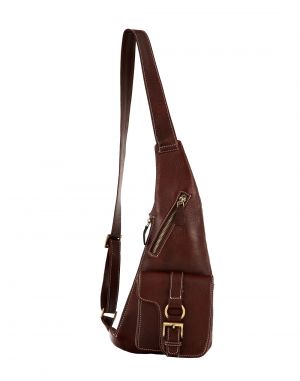 Buy Jl Collections Brown Leather Shoulder Cactus Bag For Unisex online