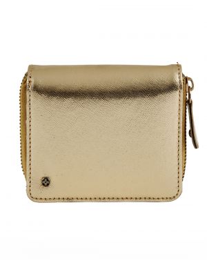 Buy Jl Collections Gold Polyurethane (pu) Ladies Wallet (15 Card Slots) ( Code - Jl_3407_gd) online