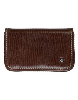 Buy Jl Collections Unisex Brown Leather Business Card Pouch online