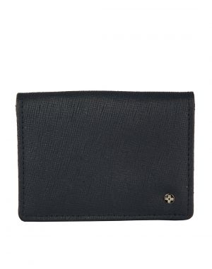 Buy Jl Collections Blue Unisex Leather Credit Card Case Wallet online