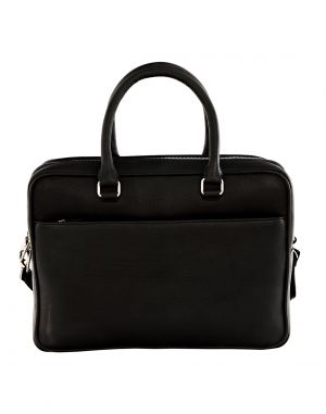 Buy Jl Collections Black Leather Laptop Executive Messenger Bag For Unisex online