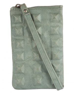 Buy Jl Collections Women's Leather Green Mobile Pouch online