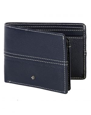Buy Jl Collections 12 Card Slots Men's Blue Leather Wallet online