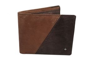 Buy Jl Collections Mens Brown And Dark Brown Genuine Leather Wallet (8 Card Slots) online