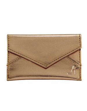 Buy Jl Collections Women's Gold Polyurethane (pu) Credit Card Holder online