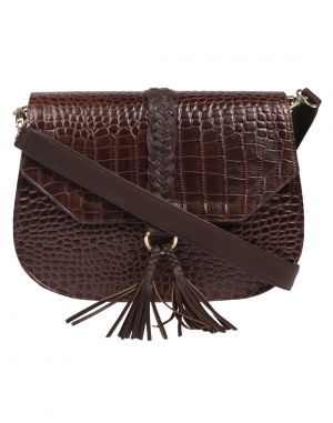 Buy Jl Collections Women's Leather Brown Shoulder Sling Bag online