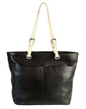 Buy Jl Collections Women's Leather Black Shoulder Bag online