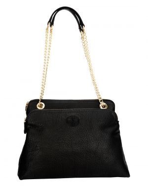 Buy JL Collections Womens Leather Black Shoulder Bag online