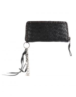 Buy Jl Collections Black Women's Leather Clutch online