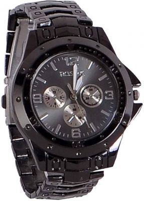 Buy Watches For - Male Round Stainless Steel Analogue Black Dial And Black Band-rosra online