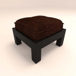 Caspian 4 Stool Coffee Table With Dark Brown Cushions