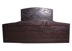 Buy Black Queen Size Textured Bed With Storage online