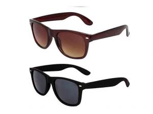 Buy Wayfarer Sunglasses- Black & Brown - Buy 1 Get 1 Free Js online