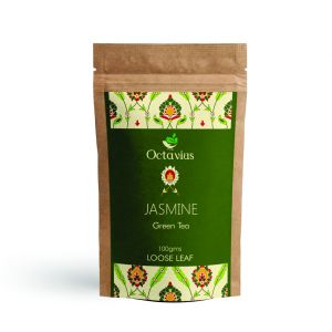 Buy Octavius Jasmine Loose Leaf Green Tea | Antioxidants Rich | Reduces Cholesterol | Detox Tea | Supports Weight Loss-100 Gms online