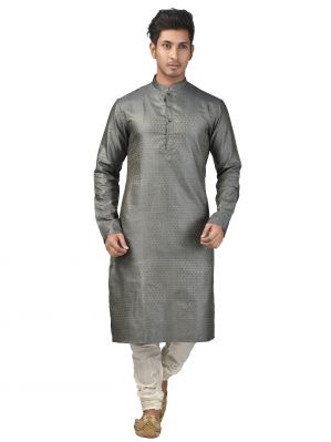 Buy Limited Edition Cotton Silk Regular Fit Self Design Kurta Pajama ( Code - Akakkuset113) online
