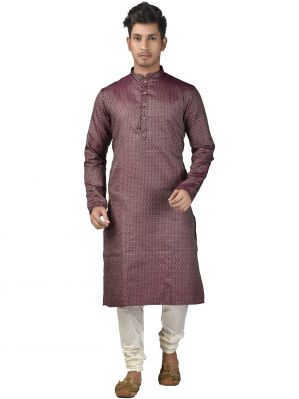 Buy Limited Edition Cotton Silk Regular Fit Self Design Kurta Pajama ( Code - Akakkuset128) online