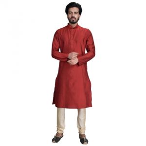 Buy Limited Edition Cotton Silk Regular Fit Self Design Kurta Pajama ( Code - Akakkuset019) online