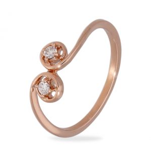 Buy Jewelroof 0.05 cts Diamond & Gold The Lisha Ring online