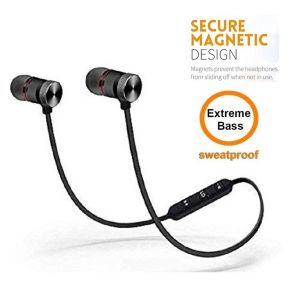 Buy Easy Way Magnetic Bluetooth Headphone With Noise Isolation And Hands-free Mic Feet For All Smart Phone online