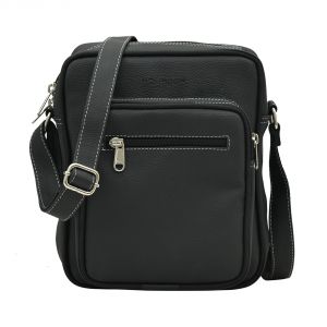 Buy Aquador Messenger Bag With Black Faux Vegan Leather(ab-s-1514-black) online