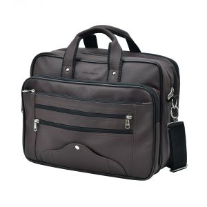 Buy Aquador Laptop Cum Messenger Bag With Brown Faux Vegan Leather(ab-s-1447-brown) online