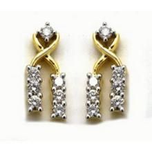 Buy Avsar Real Gold and Diamond Dangle Earring online