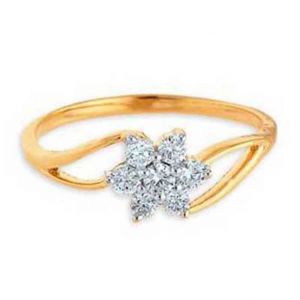 Buy Ag Silver & Real Diamond Prajakta Ring ( Code - Agsr0158n ) online