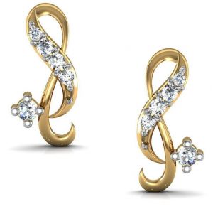 Buy Avsar Real Gold and Cubic Zirconia Stone Ruhi Earring online