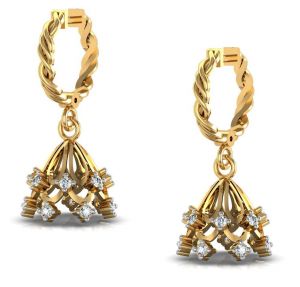 Buy Avsar Real Gold and Diamond Kavya Earrings online