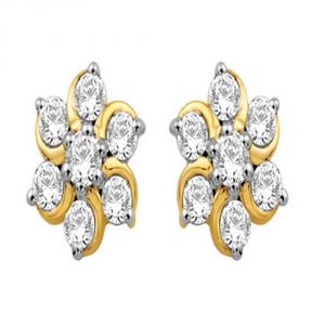 Buy Avsar Real Gold And Diamond Archana Earring (code - Ave019n) online