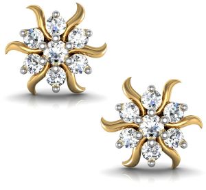 Buy Avsar Real Gold and Diamond Vaishali Earrings online