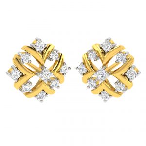 Buy Avsar Real Gold And Diamond Kashish Earring (code - Ave313yb) online
