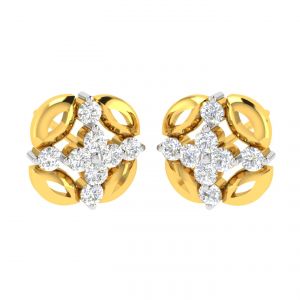 Buy Avsar 18 (750) And Diamond Pranjal Earring (code - Ave314a) online