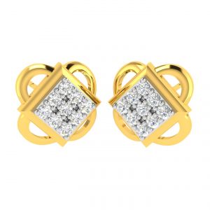 Buy Avsar Real Gold And Diamond Minal Earring (code - Ave316yb) online
