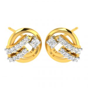Buy Avsar Real Gold And Diamond Janavi Earring (code - Ave320yb) online